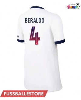 Günstige Paris Saint-Germain Lucas Beraldo #4 Auswärtstrikot Damen 2026-27 Kurzarm
